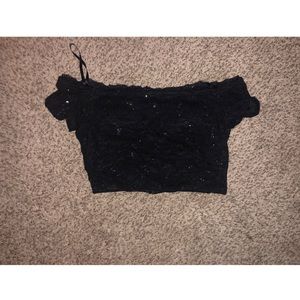 Black Dressy Crop Top